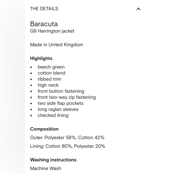 Baracuta G9 Harrington jacket Size 42 Like New - Picture 7 of 15
